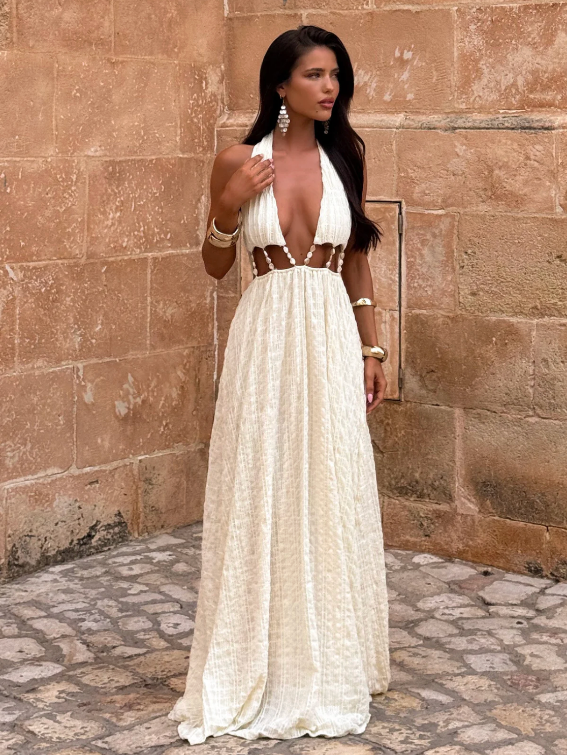 SILVIAE MAXI DRESS WHITE