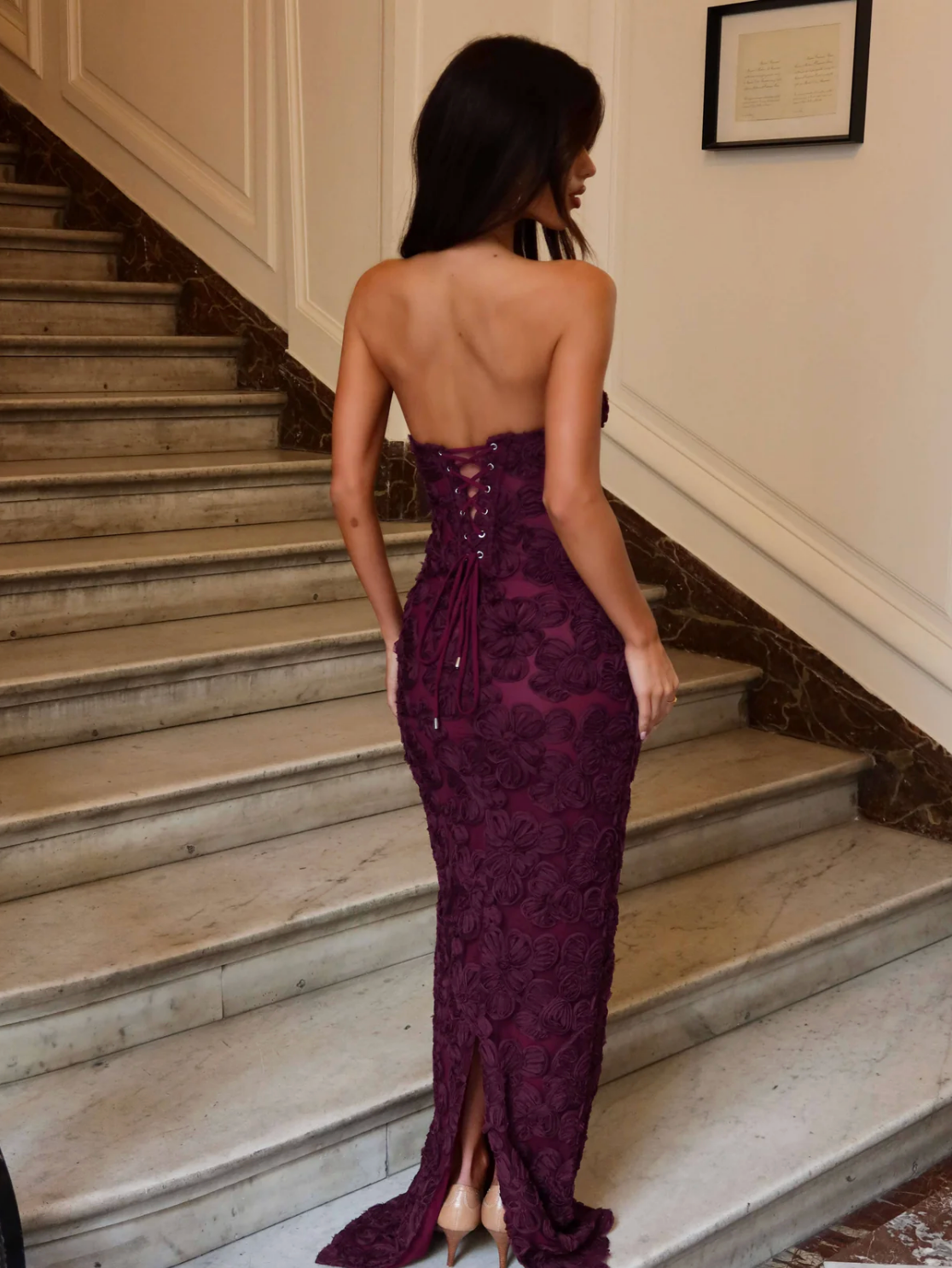 CARLO MAXI DRESS DARK MAUVE