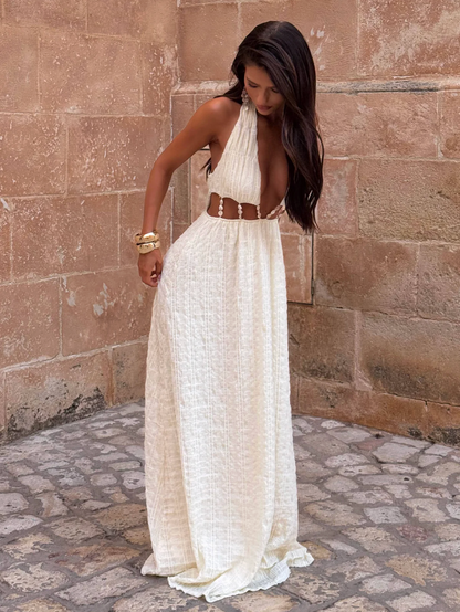 SILVIAE MAXI DRESS WHITE