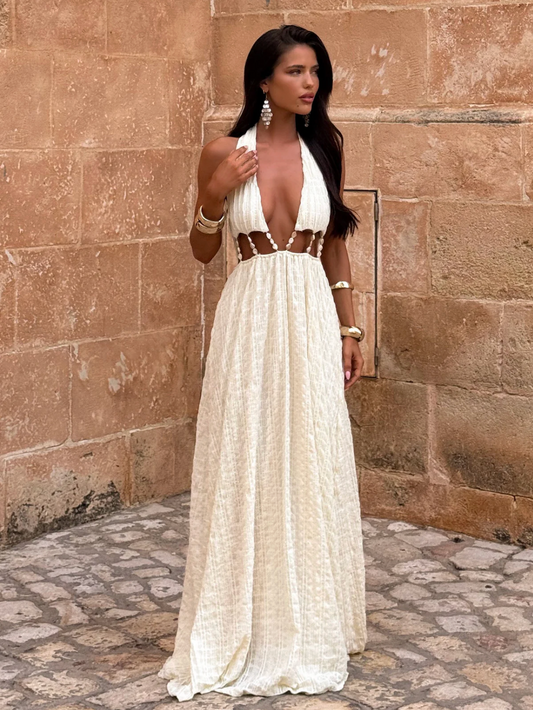 SILVIAE MAXI DRESS WHITE
