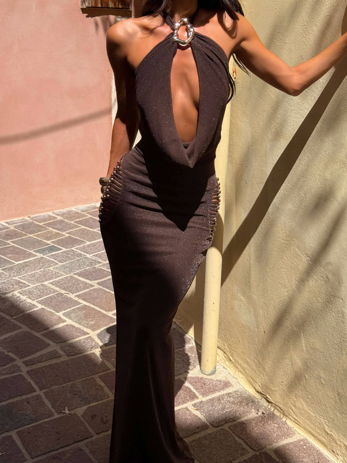 CAMILAE MAXI DRESS CHOCOLATE