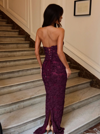 CARLO MAXI DRESS DARK MAUVE
