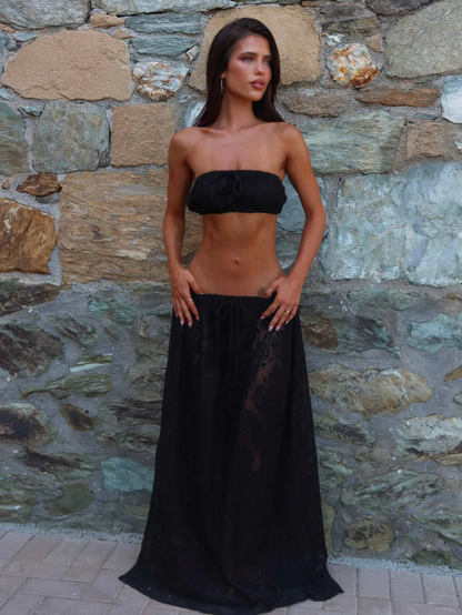 SOREN SET TOP AND MAXI SKIRT BLACK